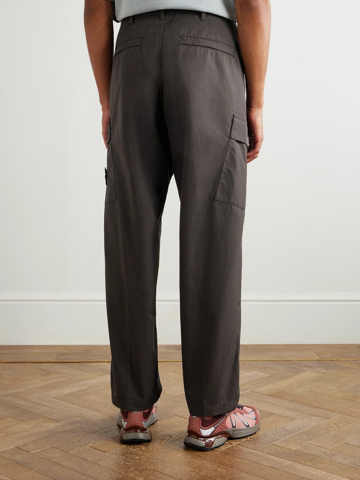 Stone Island - Ghost Straight-Leg Logo-Appliquéd Cotton Cargo Trousers - Brown