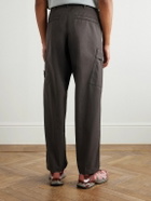 Stone Island - Ghost Straight-Leg Logo-Appliquéd Cotton Cargo Trousers - Brown
