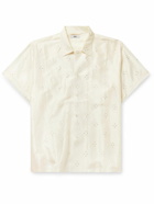 BODE - Constellation Embroidered Silk Shirt - Neutrals