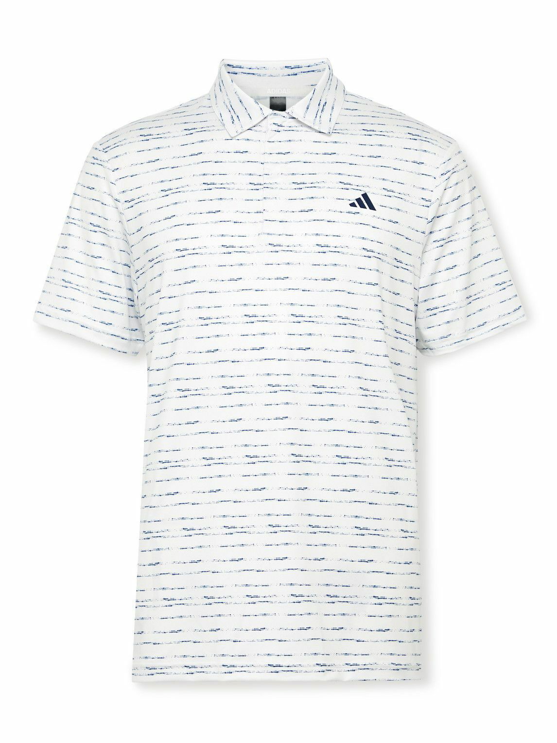 adidas Golf - Printed Recycled-Jersey Half-Zip Polo Shirt - Blue adidas ...