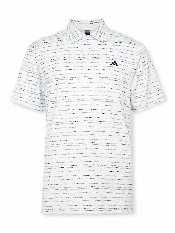 Photo: adidas Golf - Printed Stretch Recycled-Jersey Polo Shirt - White