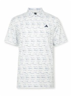 adidas Golf - Printed Stretch Recycled-Jersey Polo Shirt - White