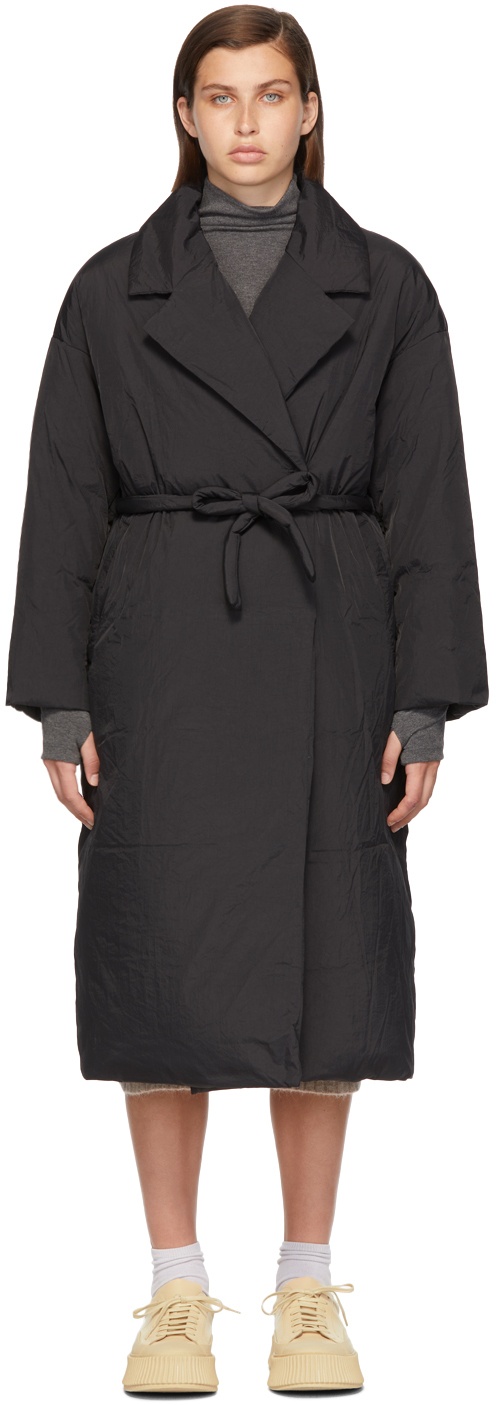 Photo: Blossom Black Down Belted Coat