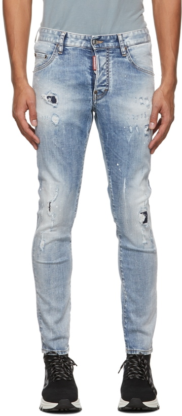 Photo: Dsquared2 Blue Distressed Skater Jeans
