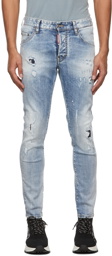 Dsquared2 Blue Distressed Skater Jeans