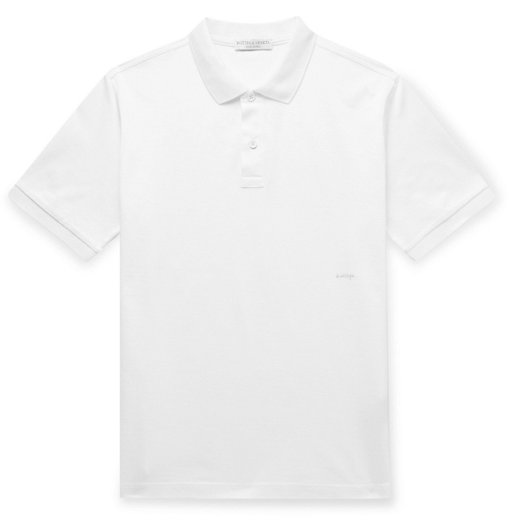 Photo: Bottega Veneta - Cotton-Piqué Polo Shirt - White