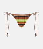 Faithfull Bruna striped bikini bottoms