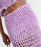 Susan Fang Beaded crochet midi skirt