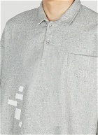 Saintwoods - Long Sleeve Knit Polo Top in Grey