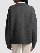 AMI PARIS Logo Oversize Wool Cardigan