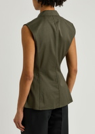 Helmut Lang Modest Wool Waistcoat Green