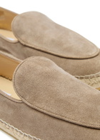 Jimmy Choo Shenton Suede Espadrille Loafers Beige