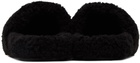 Balenciaga Black Furry Slides