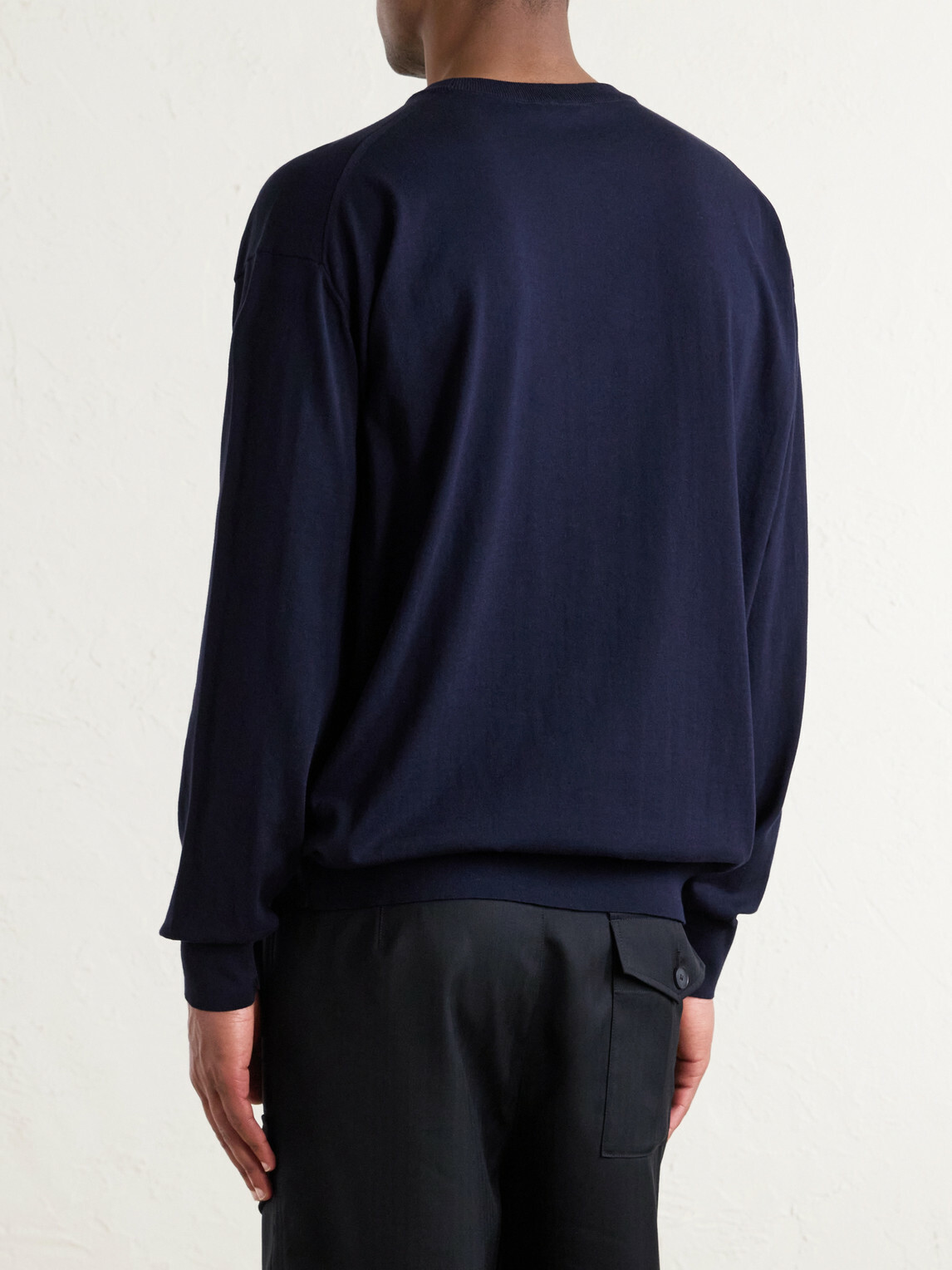 Auralee - Luster Knitted T-Shirt - Blue