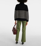 Nili Lotan Ganze striped cashmere half-zip sweater