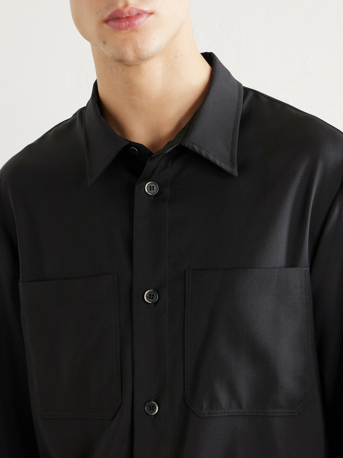 Barena - Virgin Wool Overshirt - Black