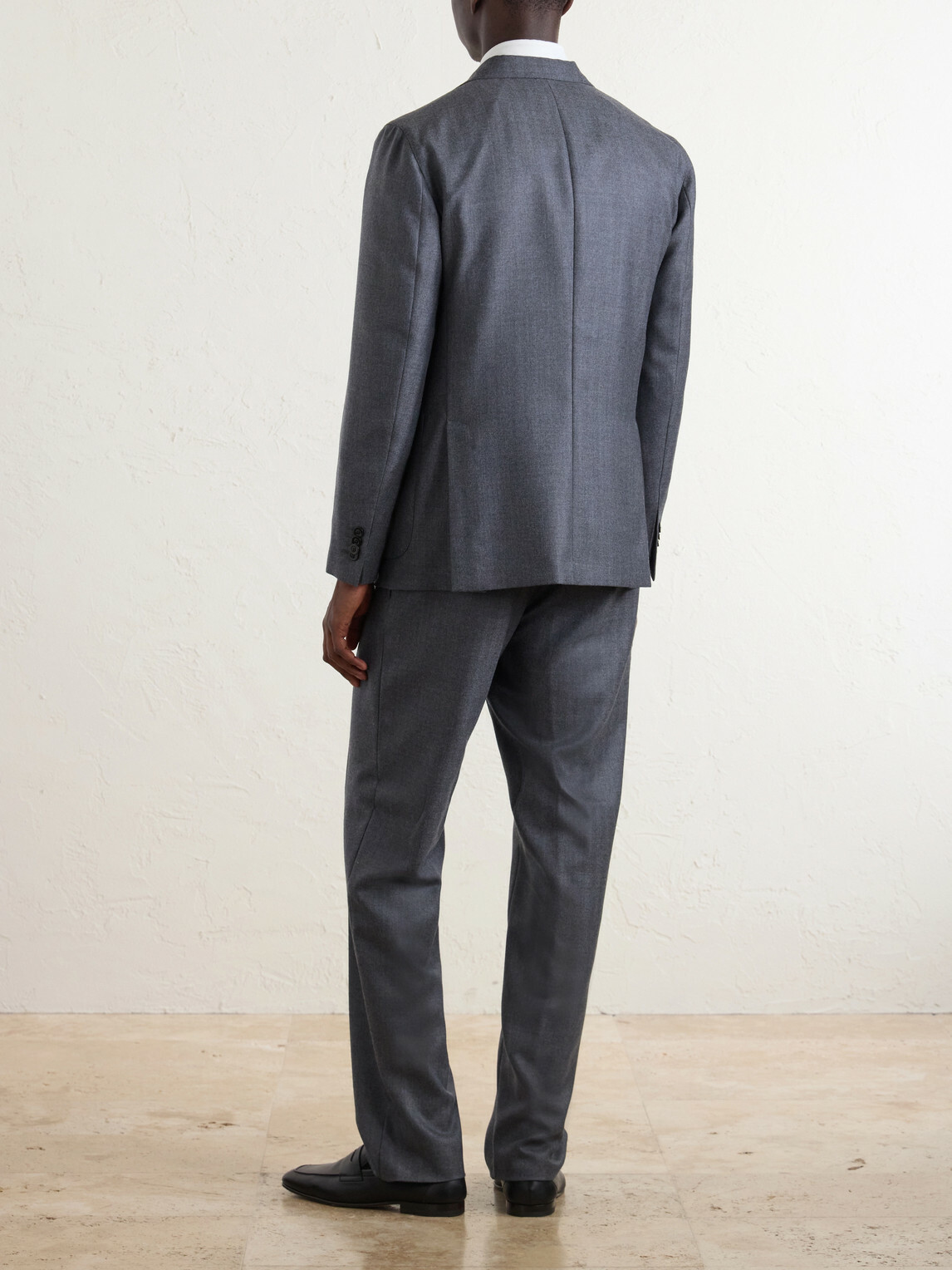 Boglioli - Double-Breasted Herringbone Virgin Wool Suit Jacket - Gray