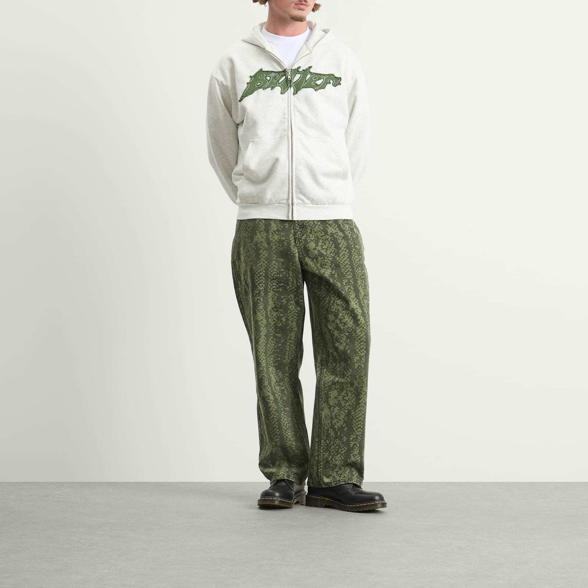 Butter Goods Men's Amplify Zip Hoodie in Ash