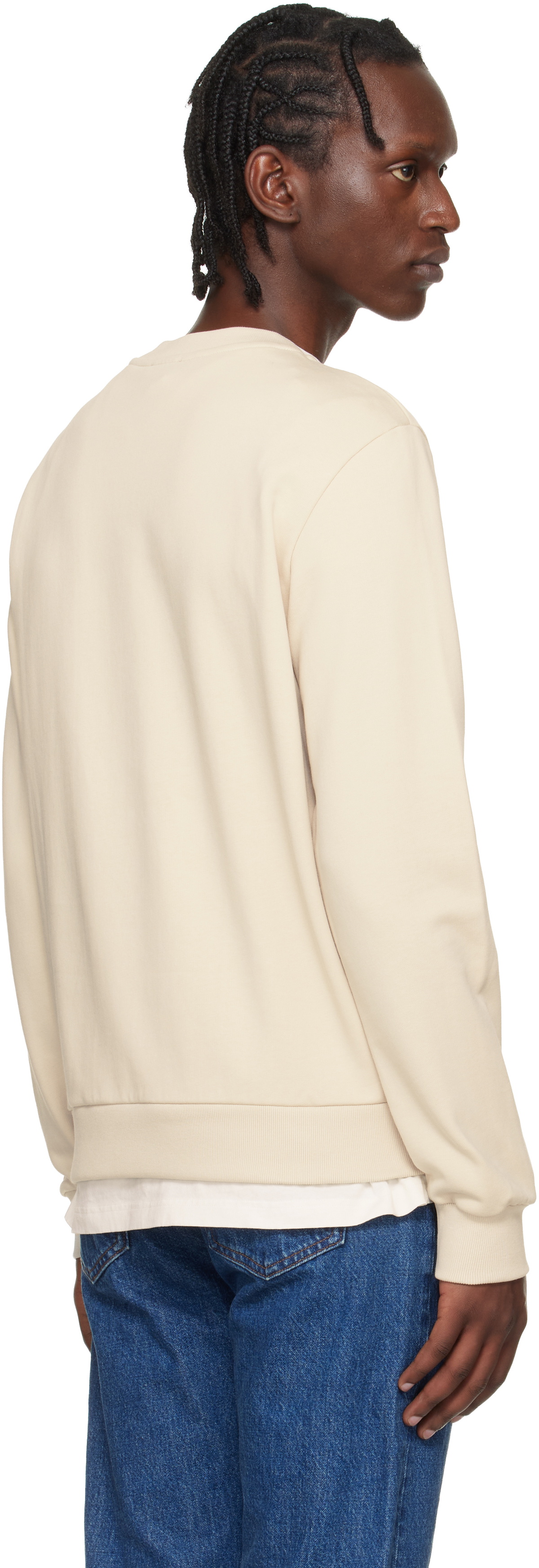 A.P.C. Beige Standard 'Rue Madame' Sweatshirt