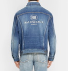 Balenciaga - Logo-Embroidered Denim Jacket - Men - Indigo