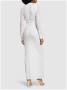 CHRISTOPHER ESBER - Venus Plunge Embellished L/s Maxi Dress