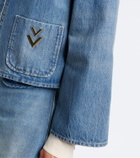Valentino VGold faded denim jacket