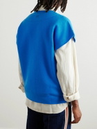 Wales Bonner - Howard Appliquéd Wool Sweater Vest - Blue