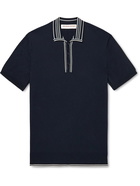 Orlebar Brown - Maurice Striped Cotton Polo Shirt - Blue