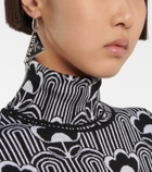 Prada Symbole logo sterling silver single earring