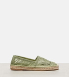 Chloé Isla leather-trimmed crochet espadrilles