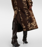 Acne Studios Cow-print cotton trench coat