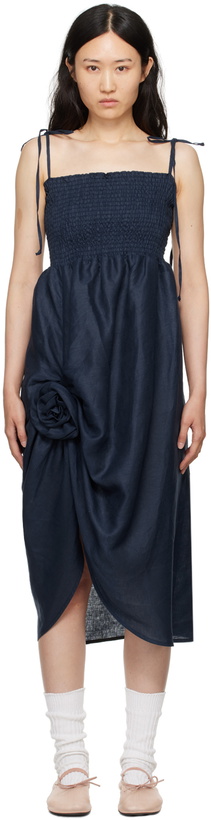 Photo: Sleeper Navy Atlanta Maxi Dress