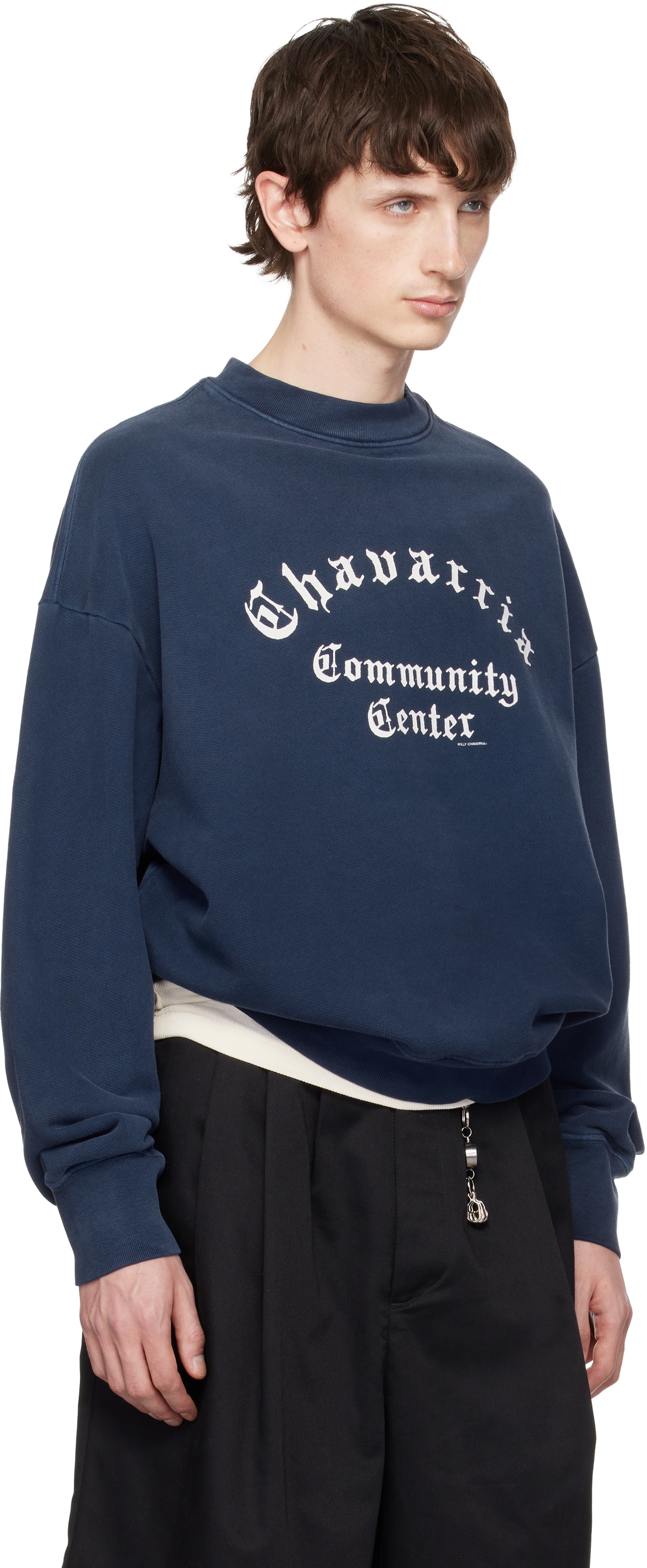 WILLY CHAVARRIA Navy 'Chavarria Community Center' Hooligan Sweatshirt