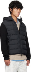 Moncler Black Paneled Down Jacket