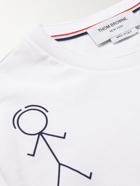 Thom Browne - Printed Cotton-Jersey T-Shirt - White