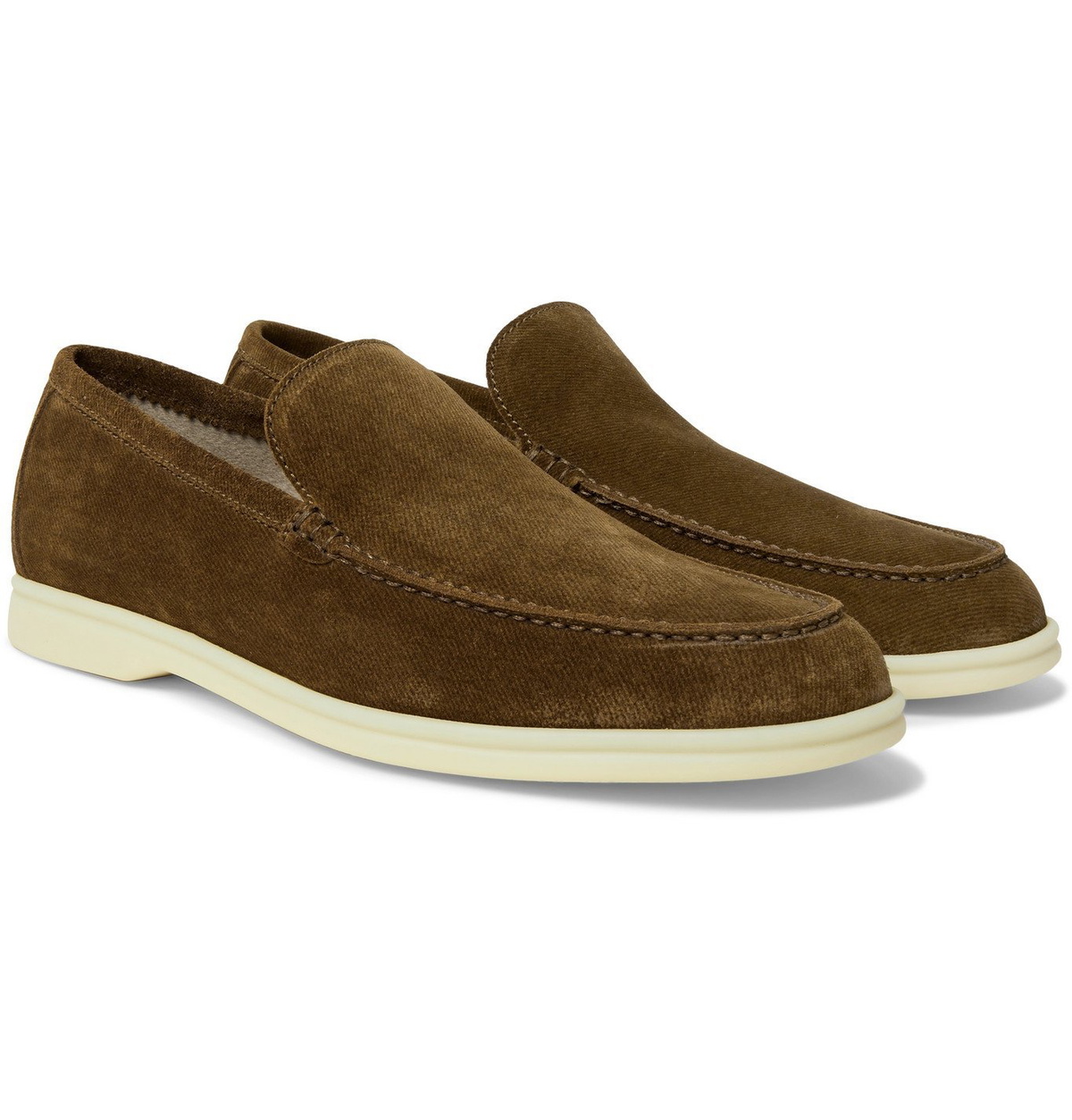 Loro Piana - Summer Walk Suede Loafers - Brown Loro Piana display picture 2