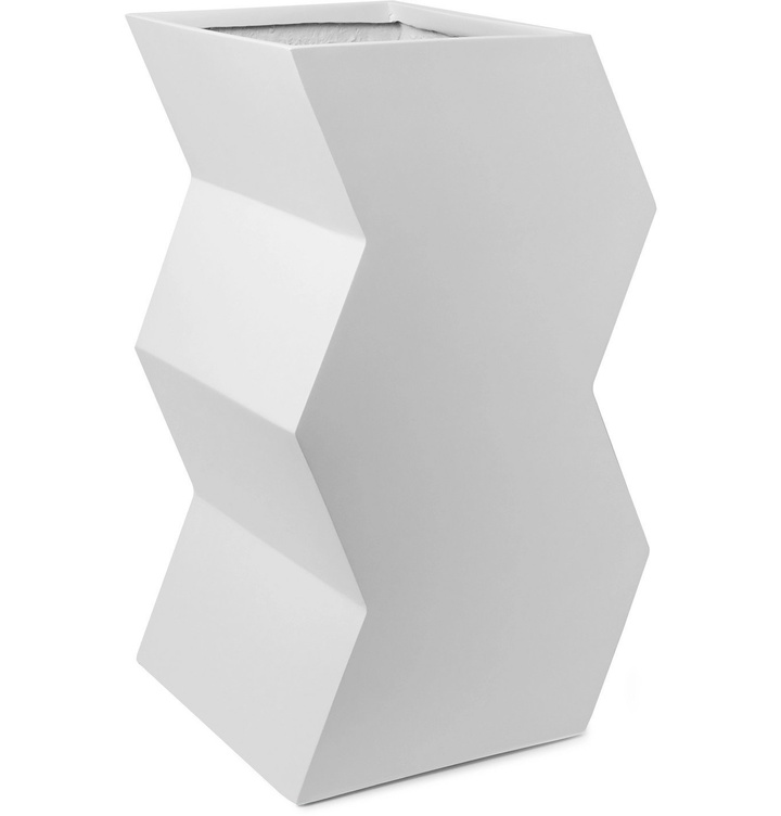 Photo: Pieces - Zig-Zag Fiberglass Planter - White