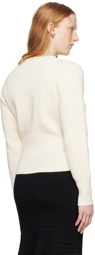 Victoria Beckham Off-White Frame Detail Sweater