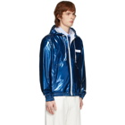 Givenchy Blue Varnished Windbreaker Jacket