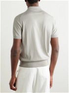 TOM FORD - Slim-Fit Sea Island Cotton Polo Shirt - Gray