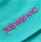CALVIN KLEIN 205W39NYC - Slim-Fit Logo-Embroidered Stretch-Cotton Jersey Rollneck T-Shirt - Men - Teal