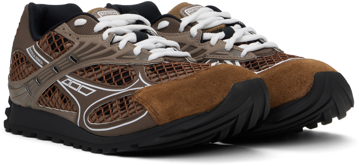 Bottega Veneta Brown & White Orbit Sneakers