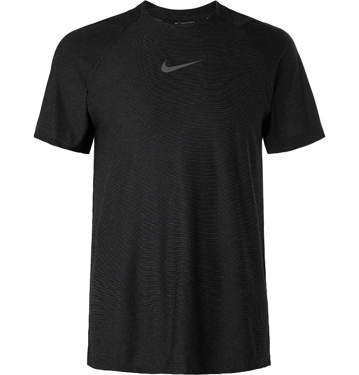 Photo: Nike Training - Pro Mélange Jersey T-Shirt - Black
