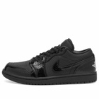 Air Jordan Women's 1 Low SE GJ W Sneaker in Black/White/Silver