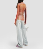Jean Paul Gaultier Morphing Stripes mesh top