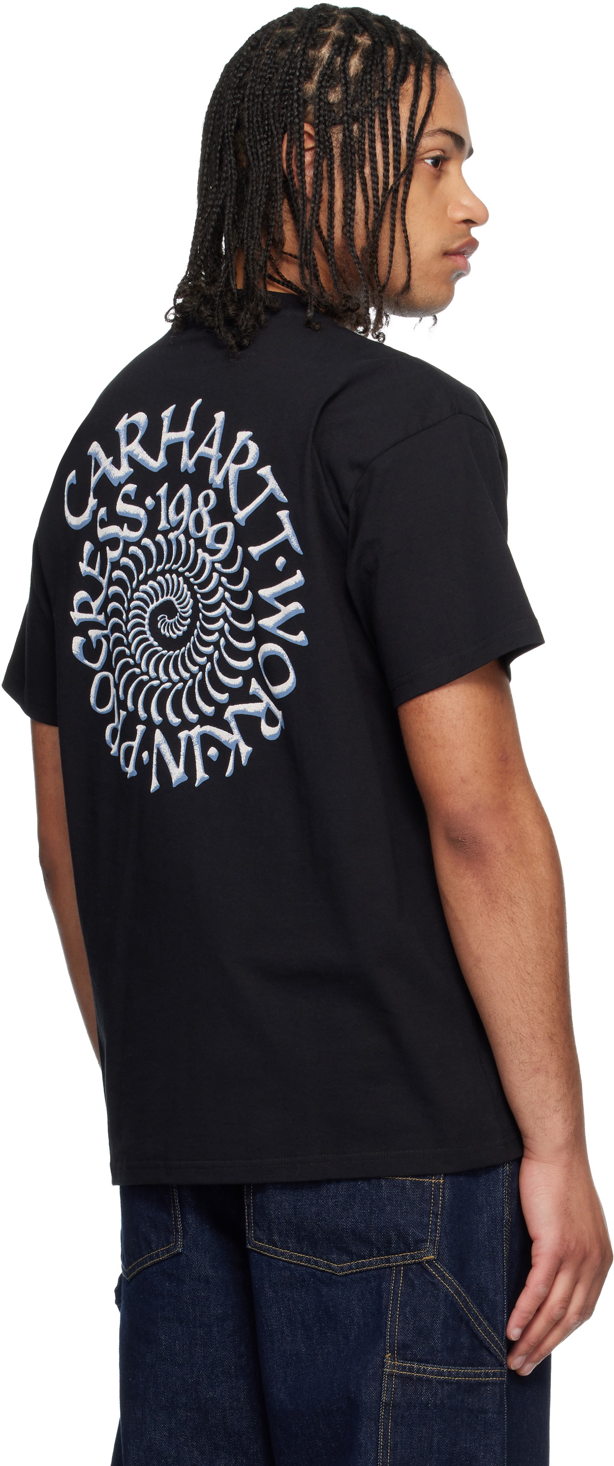 Carhartt Work In Progress Black Spirals T-shirt