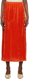 Baserange Red Ocu Maxi Skirt