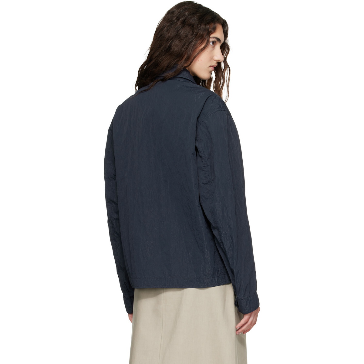 Stone Island Navy Q100008 Warp Rib Nylon-TC Jacket