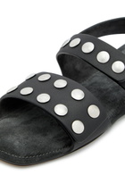 Khaite Boden Studded Leather Sandals Black