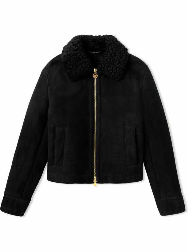 Photo: Versace - Shearling Jacket - Black